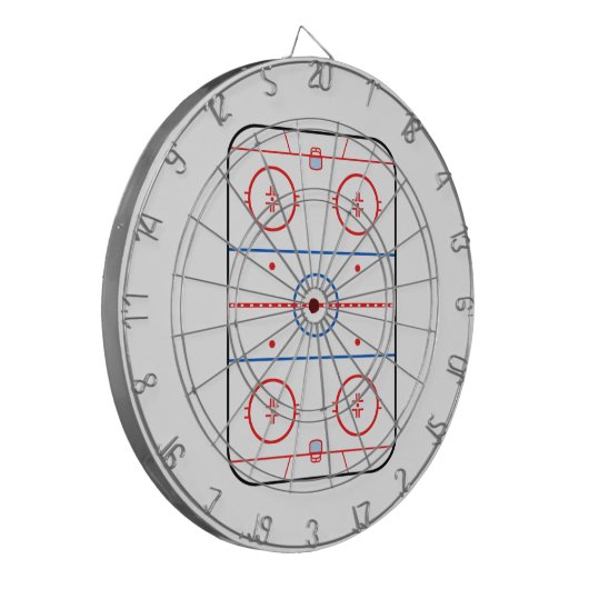 Ontwerp van ocr-inktdiagram Hockey-game Dartbord (Voorkant Links)
