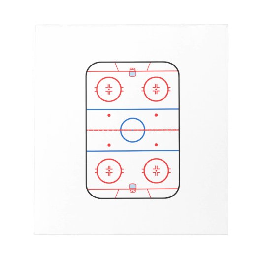 Ontwerp van ocr-inktdiagram Hockey-game Notitieblok (Voorkant)