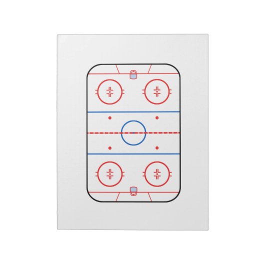 Ontwerp van ocr-inktdiagram Hockey-game Notitieblok (Linkerzijde)