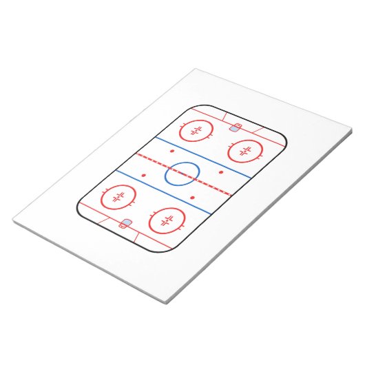 Ontwerp van ocr-inktdiagram Hockey-game Notitieblok (Schuin)