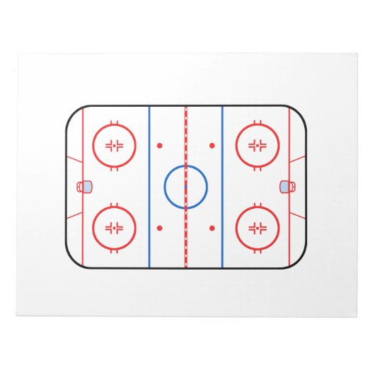 Ontwerp van ocr-inktdiagram Hockey-game Notitieblok (Voorkant)