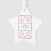 Ontwerp van ocr-inktdiagram Hockey-game Ornament (voorkant)