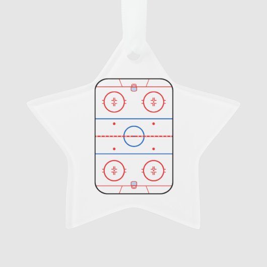 Ontwerp van ocr-inktdiagram Hockey-game Ornament (voorkant)