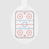 Ontwerp van ocr-inktdiagram Hockey-game Ornament (voorkant)