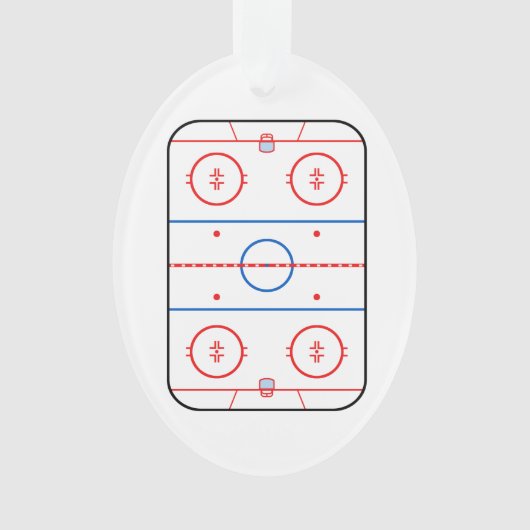 Ontwerp van ocr-inktdiagram Hockey-game Ornament (voorkant)