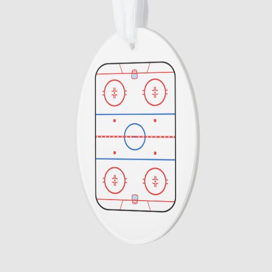 Ontwerp van ocr-inktdiagram Hockey-game Ornament (voorkant)