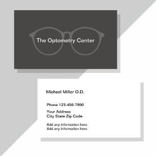 Ontwerp van optometrie visitekaartje