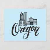 Ontwerp van Oregon Typografie Briefkaart (Voorkant)