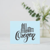 Ontwerp van Oregon Typografie Briefkaart (Staand voorkant)