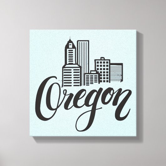 Ontwerp van Oregon Typografie Canvas Afdruk (Voorkant)