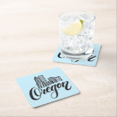 Ontwerp van Oregon Typografie Kartonnen Onderzetters (Insitu)