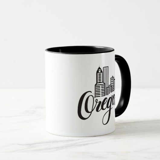 Ontwerp van Oregon Typografie Mok (Voorkant rechts)