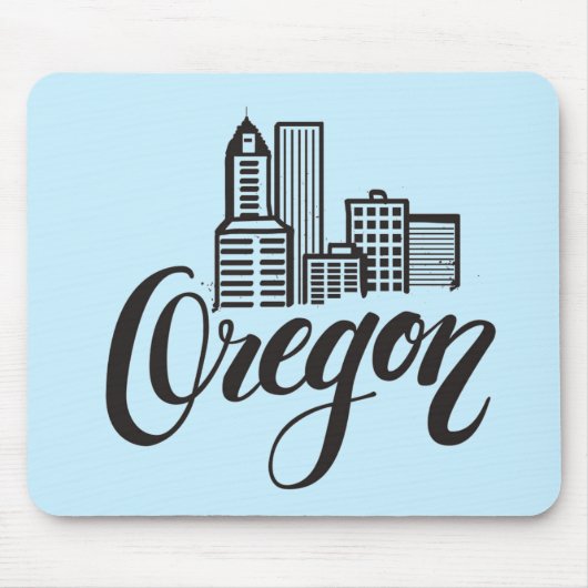 Ontwerp van Oregon Typografie Muismat (Voorkant)