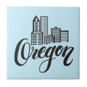 Ontwerp van Oregon Typografie Tegeltje (Voorkant)
