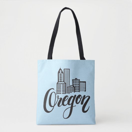 Ontwerp van Oregon Typografie Tote Bag (Voorkant)
