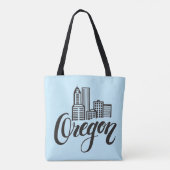 Ontwerp van Oregon Typografie Tote Bag (Achterkant)