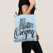 Ontwerp van Oregon Typografie Tote Bag (Dichtbij)