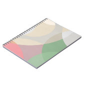 Ontwerp van overlappende cirkel van gedempt pastel notitieboek (Linkerzijde)