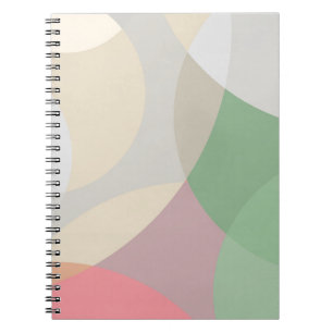 Ontwerp van overlappende cirkel van gedempt pastel notitieboek