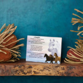 ontwerp van paarden - dochtergedicht plaque fotoplaat (Zijkant)