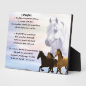 ontwerp van paarden - dochtergedicht plaque fotoplaat (Zijkant)