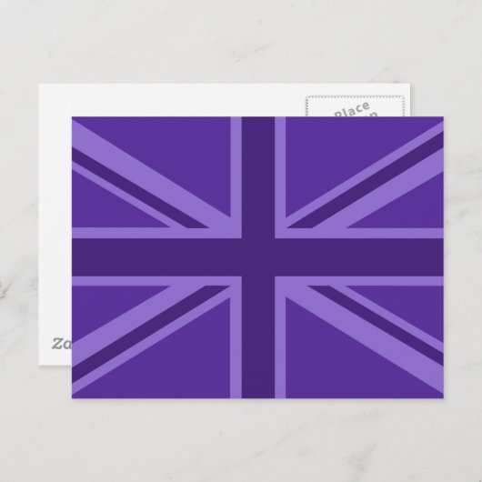 Ontwerp van Paarse Uniefouracks Briefkaart (Voorkant / Achterkant)