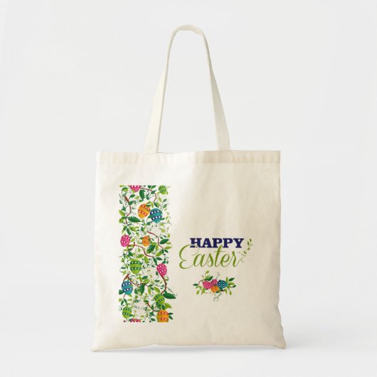 Ontwerp van paaseieren en lentemmers tote bag (Voorkant)