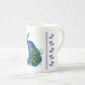 Ontwerp van pacock en dragonfly porselein kop (Voorkant rechts)