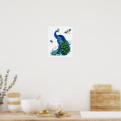 Ontwerp van pacock en dragonfly poster (Keuken)