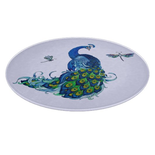 Ontwerp van pacock en dragonfly snijplank (Hoek)