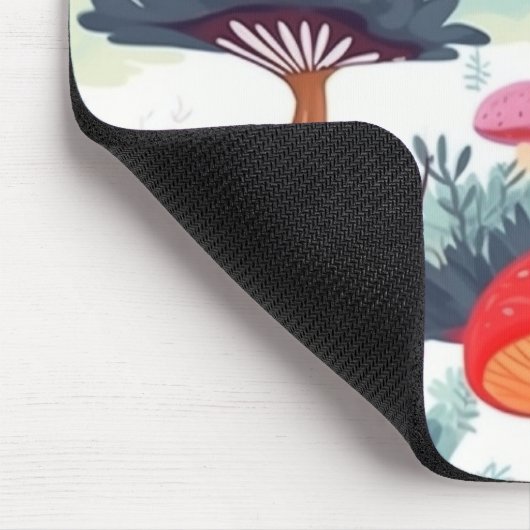 Ontwerp van paddenstoelen en bomen muismat (Hoek)
