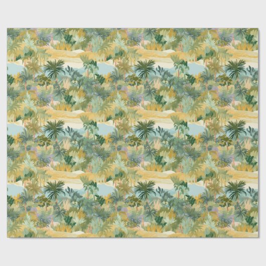 Ontwerp van palmbomen cadeaupapier (Vlak)