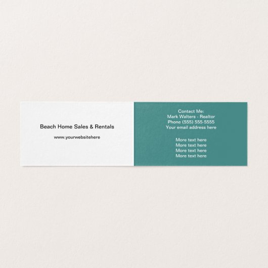 Ontwerp van palmbomen voor professioneel beugel visitekaartje (Binnenkant ongevouwen)