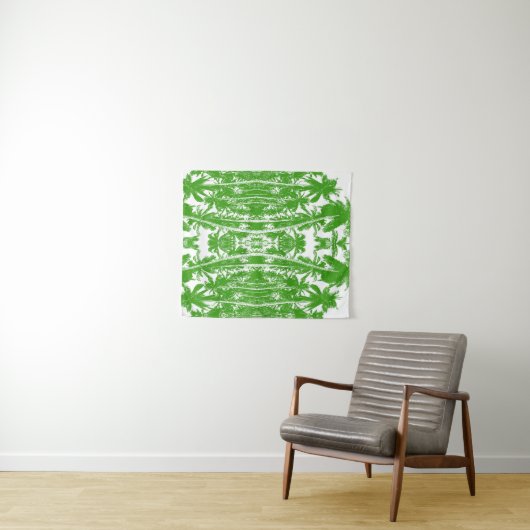 Ontwerp van palmbomen wandkleed (In Situ (horizontaal))