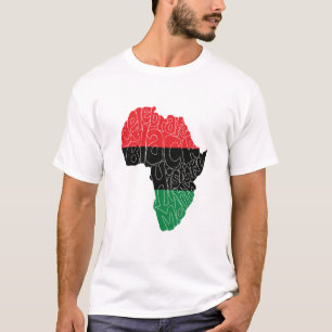 Ontwerp van pan-Afrikaanse vlaggenzwarte historie T-shirt