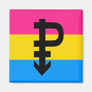 ONTWERP VAN PANSEXUELE PRIDE FLAG STRIPES MAGNEET