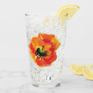 Ontwerp van papaverglas glas