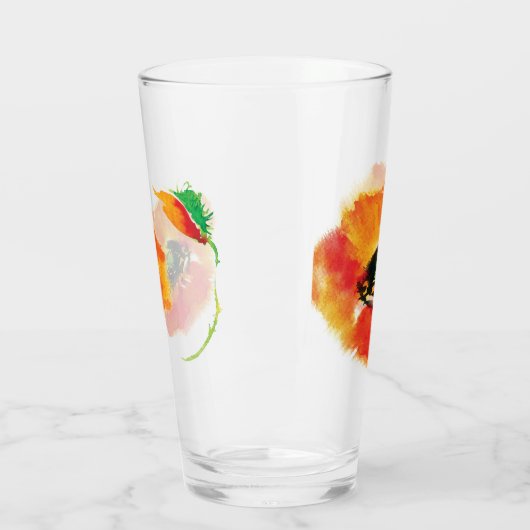 Ontwerp van papaverglas glas (Links)