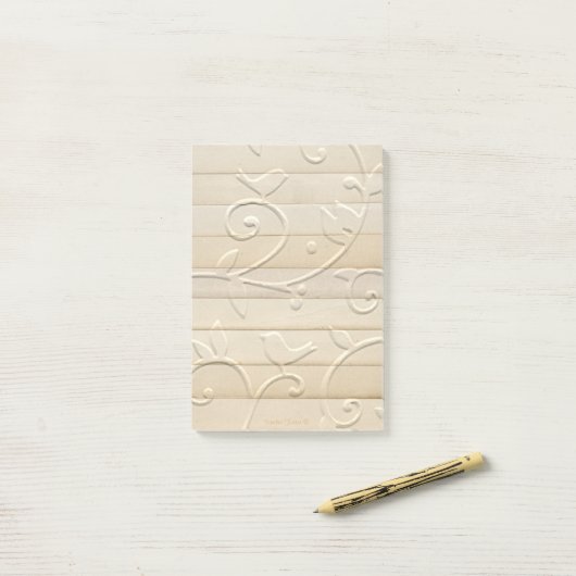 Ontwerp van  papierstrips - Post-it Note Pad (Op bureau)