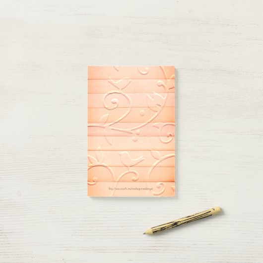 Ontwerp van  papierstrips - Post-it Note Pad (Op bureau)