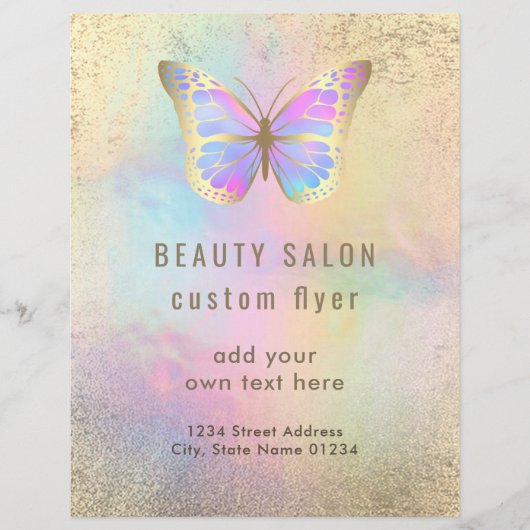 ontwerp van pastelvlindervlinder flyer (Voorkant)