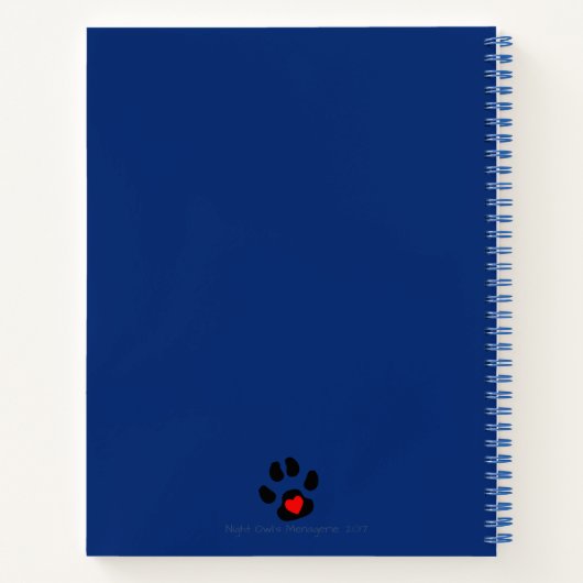 Ontwerp van patrouilles voor diergeneeskundige pad notitieboek (Achterkant)