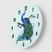 Ontwerp van Peacock- en Dragonfly- Grote Klok (Hoek)