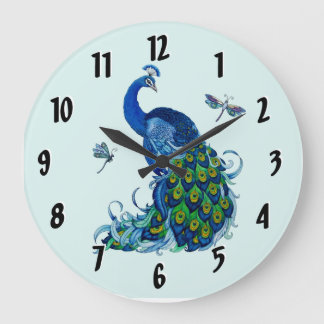 Ontwerp van Peacock- en Dragonfly- Grote Klok