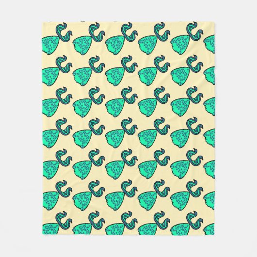 Ontwerp van Peacock Pattern Fleece Deken (Voorkant)