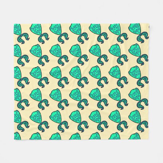 Ontwerp van Peacock Pattern Fleece Deken (Voorkant (Horizontaal))