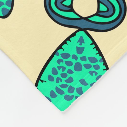 Ontwerp van Peacock Pattern Fleece Deken (Hoek)