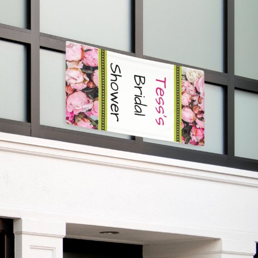 Ontwerp van Peony Party Spandoek (Buitenkant Gebouw)