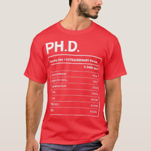 Ontwerp van Phd-voedingsfeiten T-shirt