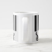 Ontwerp van piano-toetsenbord grote koffiekop (Achterkant)